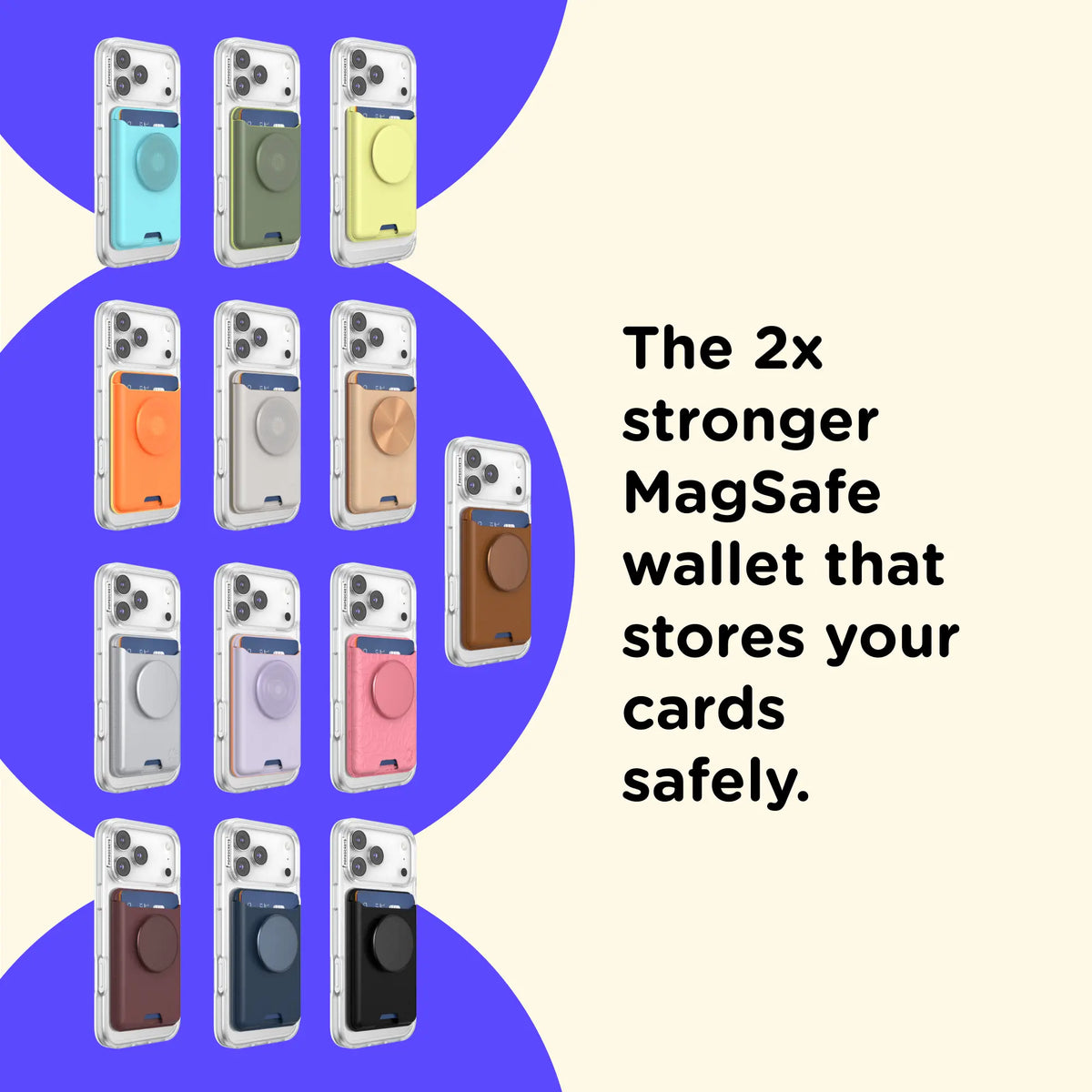 Popsockets Softgoods Popwallet+ for Magsafe - Magnetic Cellphone Smartphone Wallet, Phone Holder, Mount, Mobile Phone Accessories, Durable