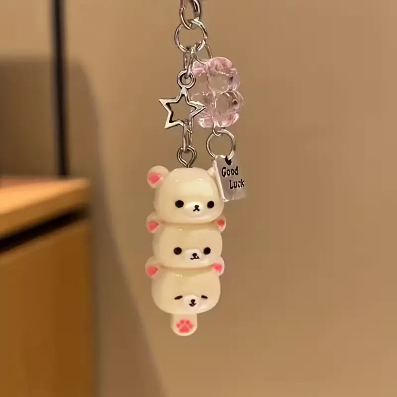 1 Count Tanghulu Bear Super Cute Phone Chain Charm & CCD Pendant, Phone Charms, Mobile Phone Accessories, Cell Phone Accessories, Phone Accessories, Phone Decoration, Ideal Gift for Friends and a Perfect Choice for Valentine'S Day