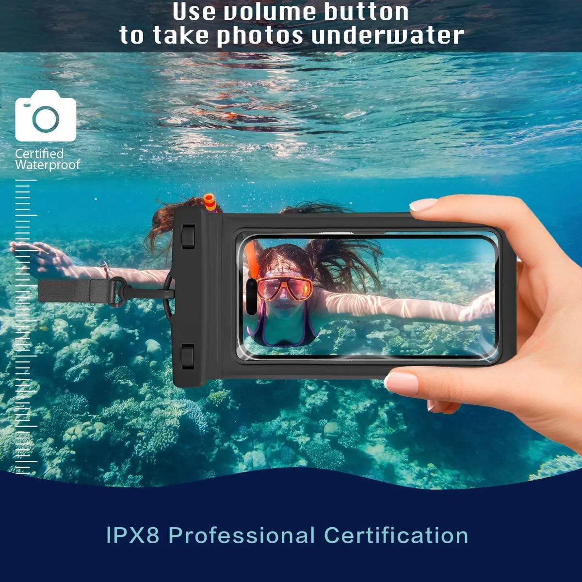 Waterproof Phone Bag, 1 Piece; Universal Large-Capacity Transparent Phone Case with Lanyard; Swimming Phone Bag; Phone Accessories for Swimming, Beach, Pool; Phone Accessories; Cover; Smartphone
