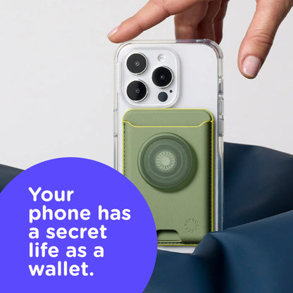 Popsockets Softgoods Popwallet+ for Magsafe - Magnetic Cellphone Smartphone Wallet, Phone Holder, Mount, Mobile Phone Accessories, Durable