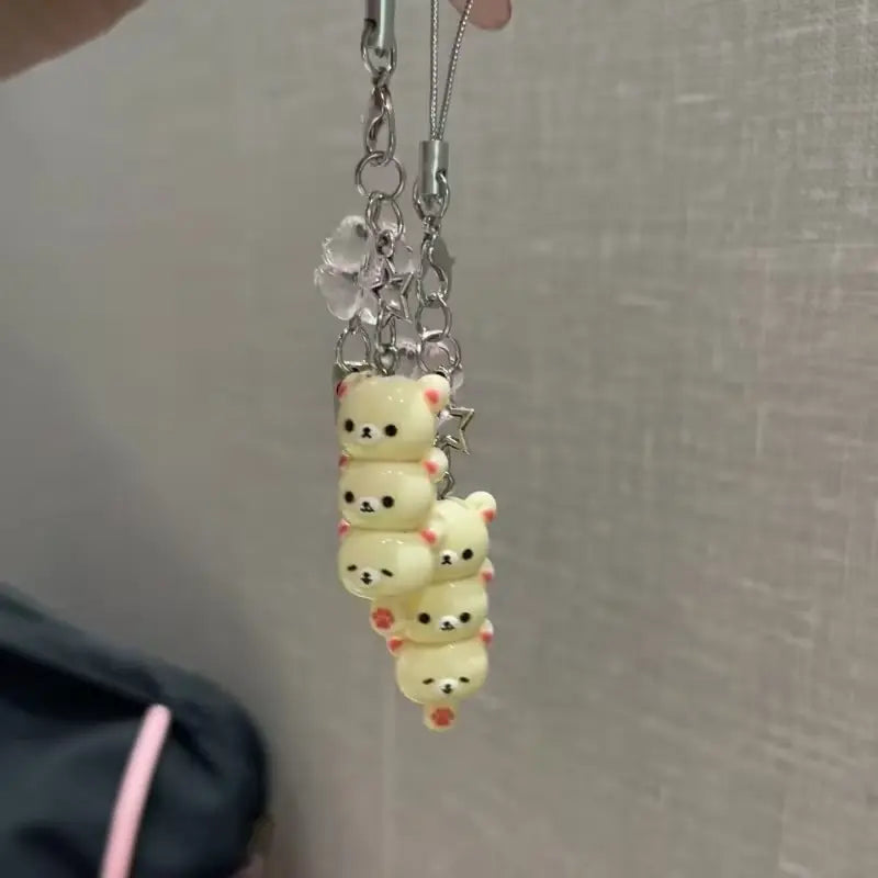 1 Count Tanghulu Bear Super Cute Phone Chain Charm & CCD Pendant, Phone Charms, Mobile Phone Accessories, Cell Phone Accessories, Phone Accessories, Phone Decoration, Ideal Gift for Friends and a Perfect Choice for Valentine'S Day