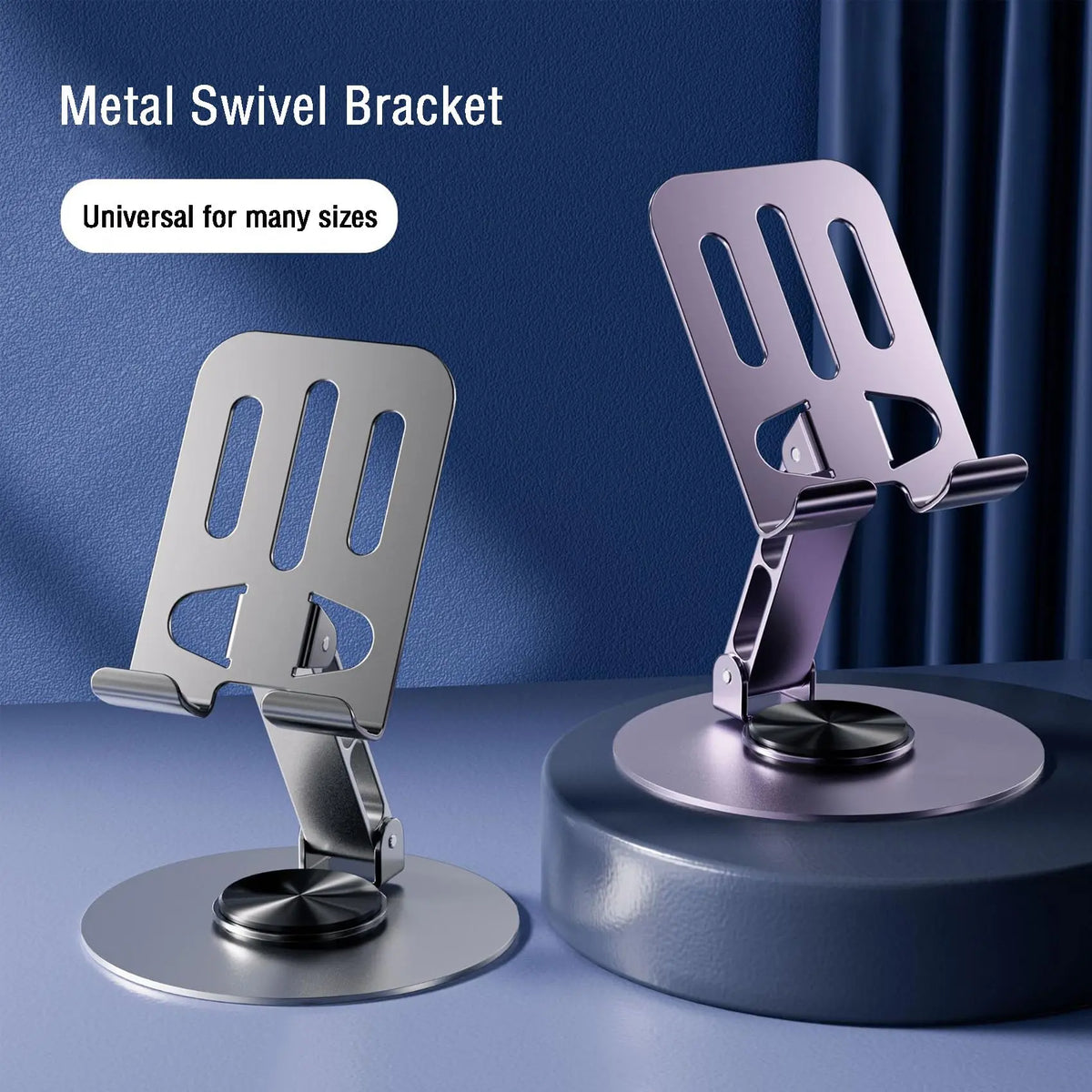 360° Swivel Metal Desk Tabletop Phone Holder, Foldable Adjustable Phone Holder, Phone Accessories for Home Office, Phone Holder Design, Adjustable Phone Stand
