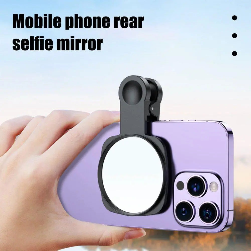 Phone Camera Mirror, Phone Clip-On Design Selfie Mirror, Selfie Accessories for Women & Girls, Fashion Phone Accessories