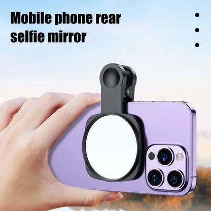 Phone Camera Mirror, Phone Clip-On Design Selfie Mirror, Selfie Accessories for Women & Girls, Fashion Phone Accessories