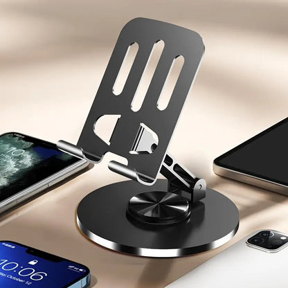 360° Swivel Metal Desk Tabletop Phone Holder, Foldable Adjustable Phone Holder, Phone Accessories for Home Office, Phone Holder Design, Adjustable Phone Stand