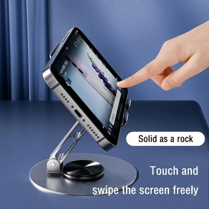 360° Swivel Metal Desk Tabletop Phone Holder, Foldable Adjustable Phone Holder, Phone Accessories for Home Office, Phone Holder Design, Adjustable Phone Stand