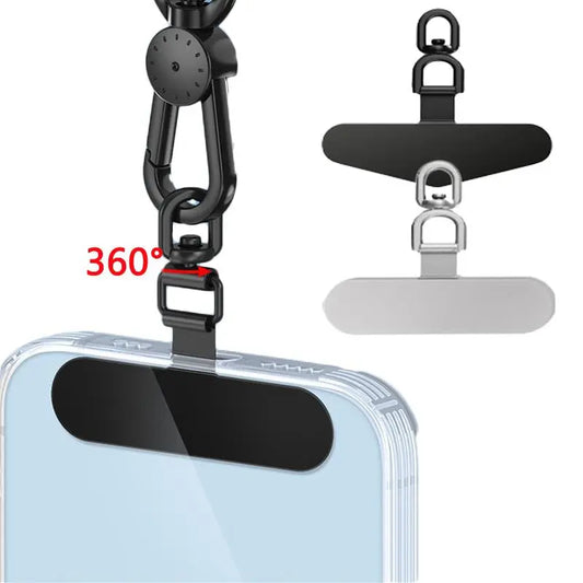 360° Rotation Phone Tether Tab, 2 Counts Phone Case Tether Tab, Cellphone Anti-Lost Fixed Gasket Clip, Phone Accessories for Women & Men, Smartphone Accessories