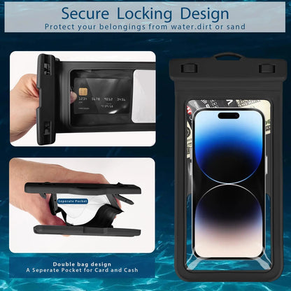 Waterproof Phone Bag, 1 Piece; Universal Large-Capacity Transparent Phone Case with Lanyard; Swimming Phone Bag; Phone Accessories for Swimming, Beach, Pool; Phone Accessories; Cover; Smartphone